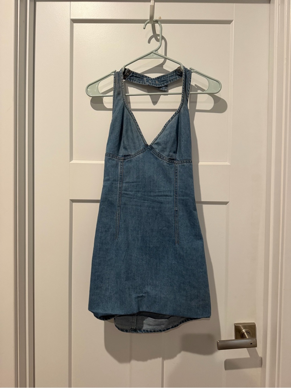 Lulu's Light Wash Denim Mini Dress
